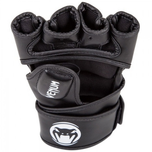 Перчатки для ММА Venum Impact-Black-Skintex Leather